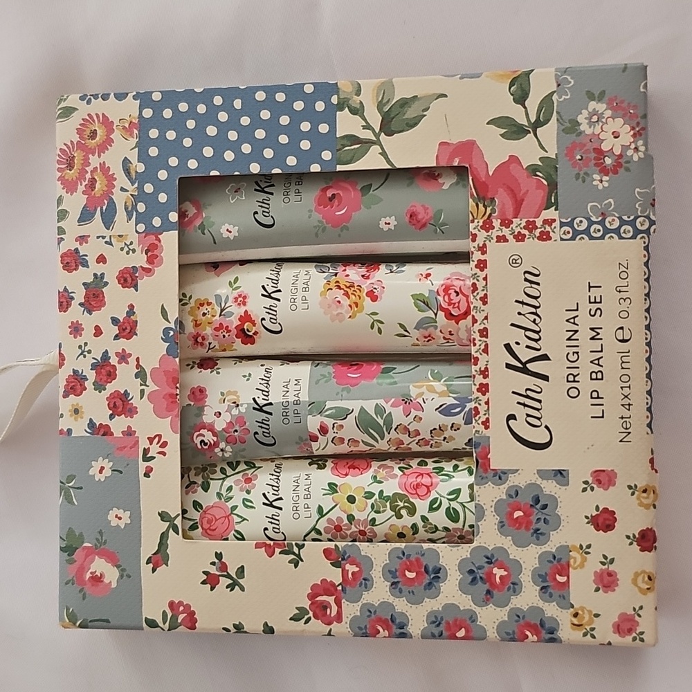 New set of 4 Cath Kidston Lip Balm Set NEW